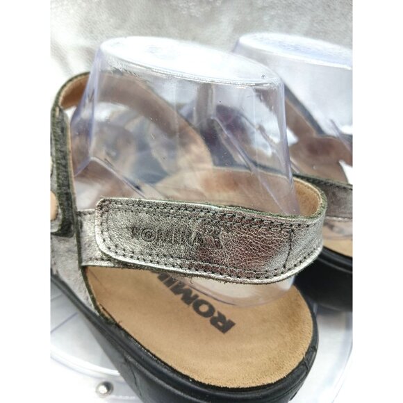 Romiko Metallic Sandals Adjustable Straps Comfort Footbed USA 11 Eur 42 Ibiza 55 - Picture 11 of 16